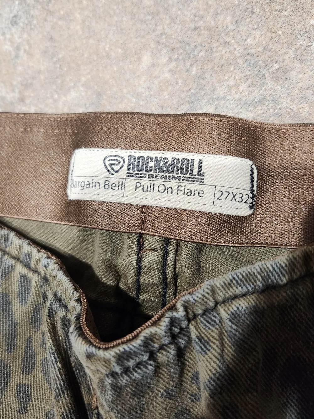 Rock & Roll Denim Brand Women's  Leopard Flares - Picture 3 of 4